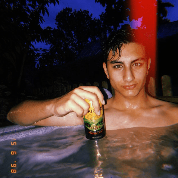 Ibrahim Ali Khan drinking