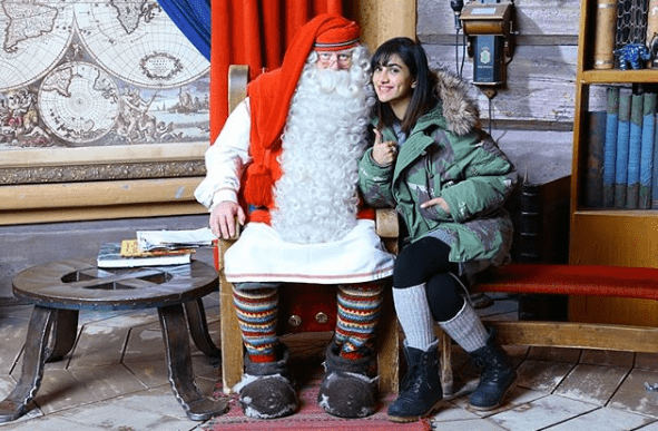 Rukmini Maitra with cristmas