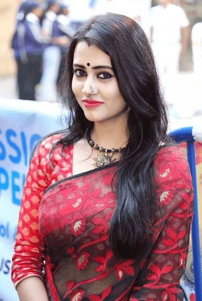 Sohini Sarkar in red