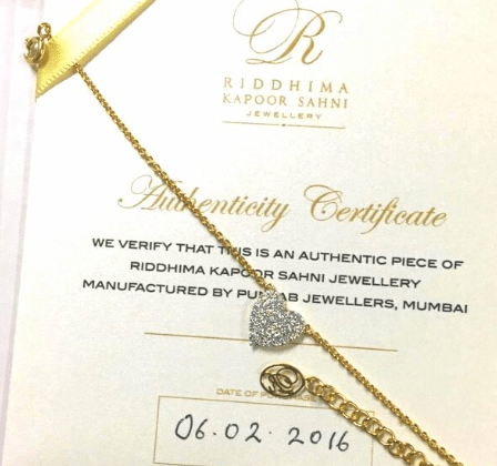 Riddhima Kapoor registered