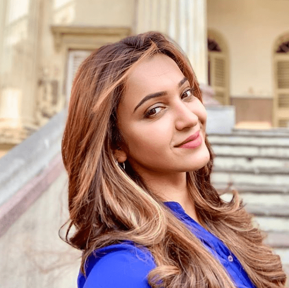 Koushani Mukherjee in blue